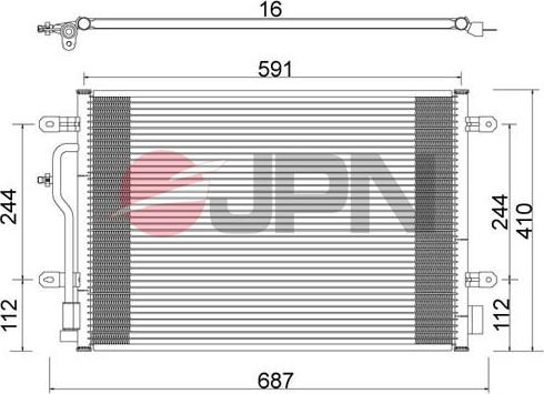 JPN 60C9075-JPN - Конденсатор кондиционера parts5.com