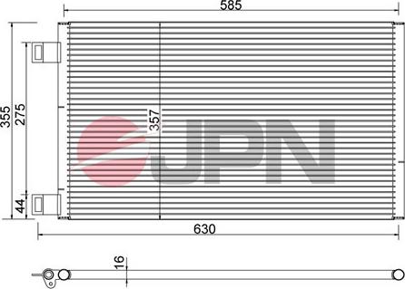 JPN 60C9129-JPN - Конденсатор кондиционера parts5.com