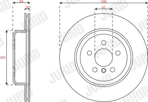 Jurid 563685JC-1 - Тормозной диск parts5.com