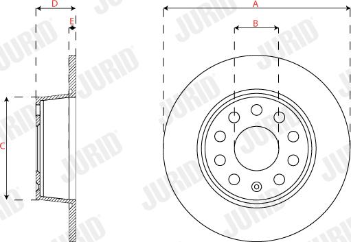 Jurid 563293JC - Тормозной диск parts5.com