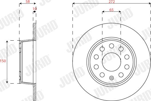 Jurid 563293JC - Тормозной диск parts5.com