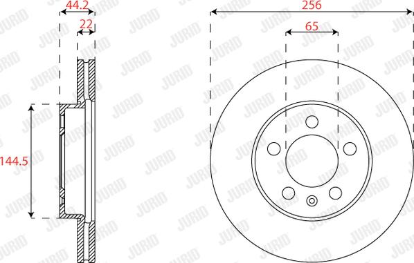 Jurid 563227JC - Тормозной диск parts5.com