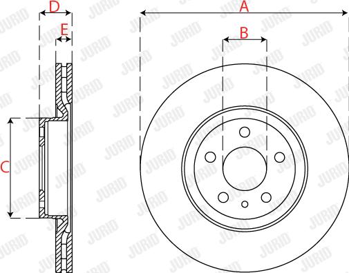 Jurid 563273JC - Тормозной диск parts5.com