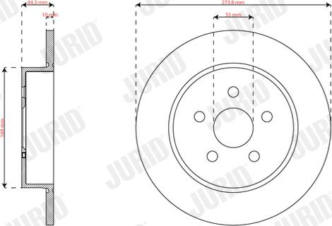 Jurid 563741JC - Тормозной диск parts5.com