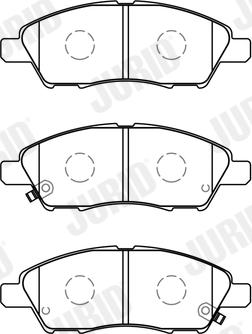 Jurid 574011J - Тормозные колодки, дисковые, комплект parts5.com