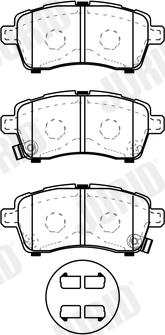 Jurid 574037J - Тормозные колодки, дисковые, комплект parts5.com