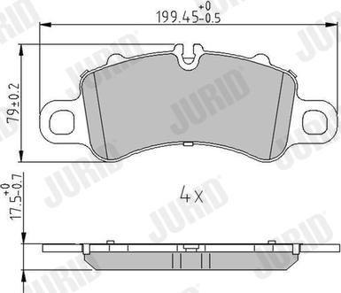 Jurid 574021J - Тормозные колодки, дисковые, комплект parts5.com