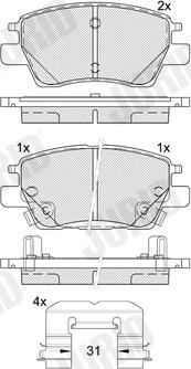 Jurid 574140J - Тормозные колодки, дисковые, комплект parts5.com