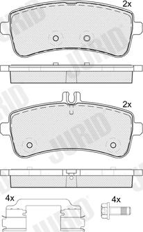 Jurid 574101J - Тормозные колодки, дисковые, комплект parts5.com