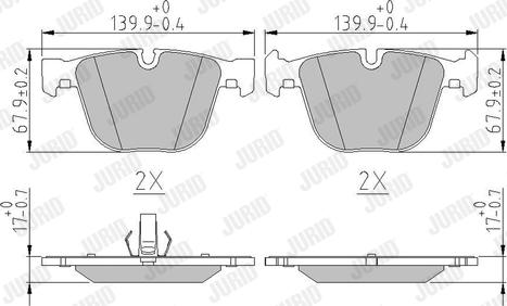 Jurid 571991J - Тормозные колодки, дисковые, комплект parts5.com