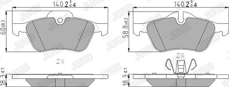 Jurid 571992J - Тормозные колодки, дисковые, комплект parts5.com