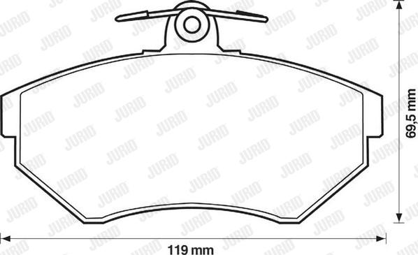 Jurid 571955J - Тормозные колодки, дисковые, комплект parts5.com