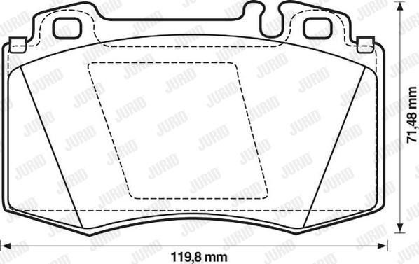 Jurid 571961JC - Тормозные колодки, дисковые, комплект parts5.com