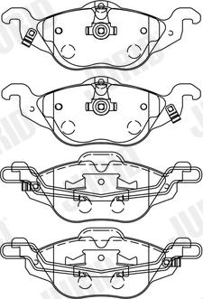 Jurid 571968J - Тормозные колодки, дисковые, комплект parts5.com