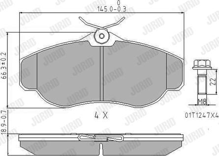 Jurid 571937J - Тормозные колодки, дисковые, комплект parts5.com