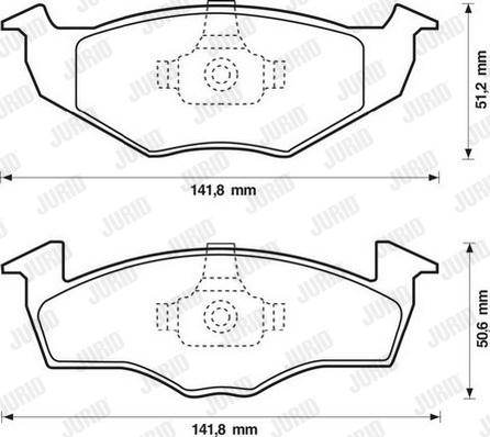 Jurid 571923J - Тормозные колодки, дисковые, комплект parts5.com