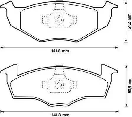 Delphi LP1077 - Тормозные колодки, дисковые, комплект parts5.com