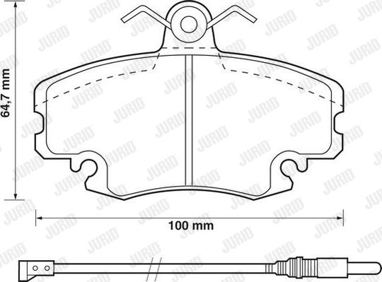 Jurid 571526D - Тормозные колодки, дисковые, комплект parts5.com