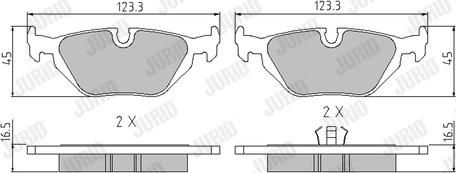 Jurid 571527J - Тормозные колодки, дисковые, комплект parts5.com