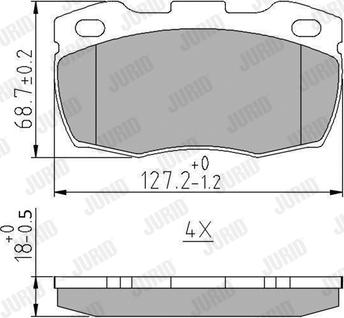 Jurid 571827J - Тормозные колодки, дисковые, комплект parts5.com