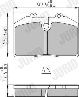 Jurid 571348J - Тормозные колодки, дисковые, комплект parts5.com