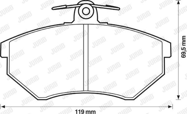 Jurid 571357J - Тормозные колодки, дисковые, комплект parts5.com