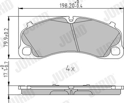 Jurid 573999J - Тормозные колодки, дисковые, комплект parts5.com