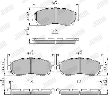 Jurid 573913J - Тормозные колодки, дисковые, комплект parts5.com