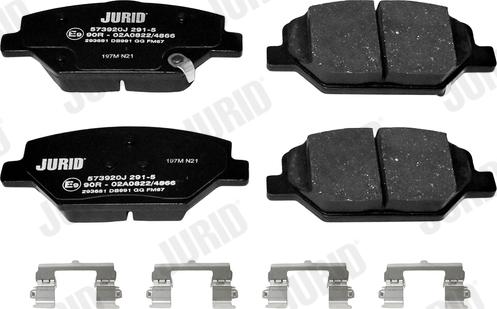 Jurid 573920J - Тормозные колодки, дисковые, комплект parts5.com