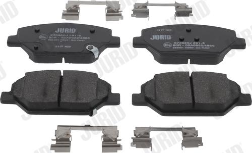 Jurid 573920J - Тормозные колодки, дисковые, комплект parts5.com