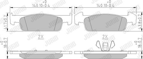 Jurid 573441J - Тормозные колодки, дисковые, комплект parts5.com