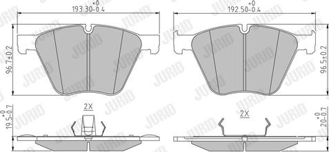 Jurid 573457J - Тормозные колодки, дисковые, комплект parts5.com