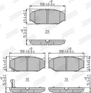 Jurid 573417J - Тормозные колодки, дисковые, комплект parts5.com