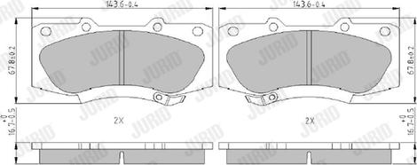 Jurid 573435J - Тормозные колодки, дисковые, комплект parts5.com