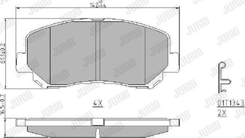 Jurid 573619J - Тормозные колодки, дисковые, комплект parts5.com