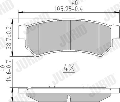 Jurid 573633J - Тормозные колодки, дисковые, комплект parts5.com