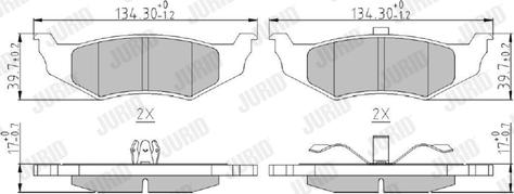 Jurid 573069J - Тормозные колодки, дисковые, комплект parts5.com