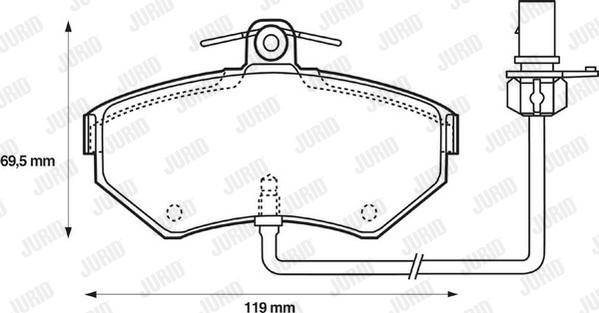 Jurid 573006J - Тормозные колодки, дисковые, комплект parts5.com