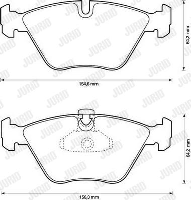 Jurid 573002JC - Тормозные колодки, дисковые, комплект parts5.com