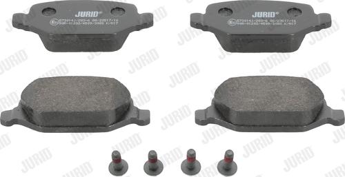 Jurid 573014J - Тормозные колодки, дисковые, комплект parts5.com