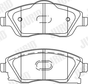 Jurid 573011J - Тормозные колодки, дисковые, комплект parts5.com