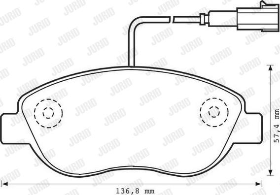 Jurid 573075J - Тормозные колодки, дисковые, комплект parts5.com