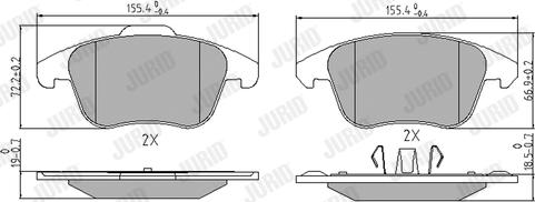 Jurid 573193J - Тормозные колодки, дисковые, комплект parts5.com