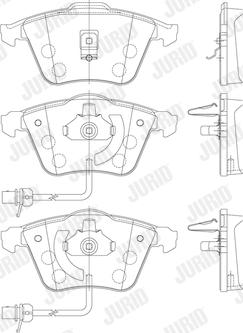 Jurid 573145J - Тормозные колодки, дисковые, комплект parts5.com