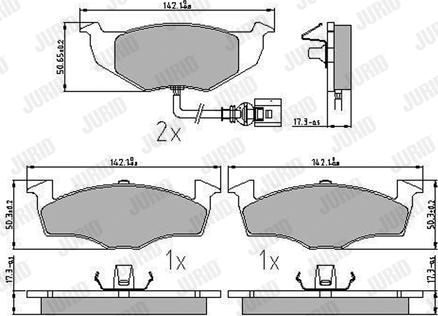 Jurid 573111J - Тормозные колодки, дисковые, комплект parts5.com