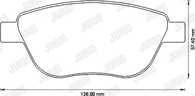 Jurid 573171J - Тормозные колодки, дисковые, комплект parts5.com