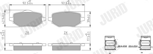 Jurid 573899J - Тормозные колодки, дисковые, комплект parts5.com