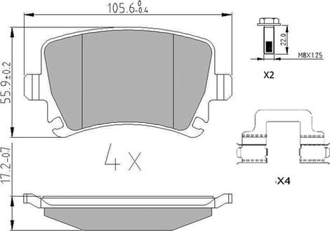 Jurid 573846J - Тормозные колодки, дисковые, комплект parts5.com