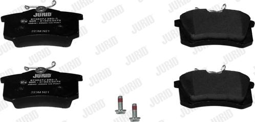 Jurid 573847J - Тормозные колодки, дисковые, комплект parts5.com