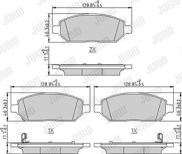 Jurid 573805J - Тормозные колодки, дисковые, комплект parts5.com